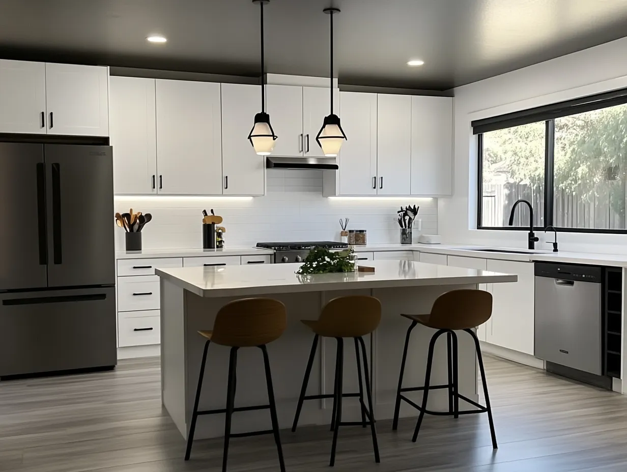 Modern kitchen with elegant finishes and smart storage solutions